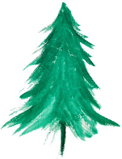 Watercolor Christmas Tree